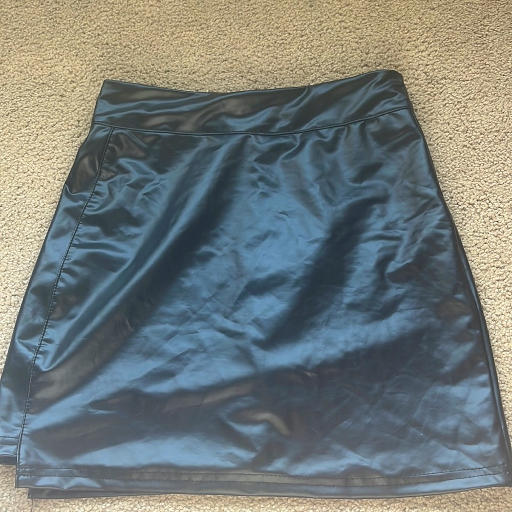 Shein leather mini skirt
